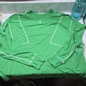 FP Womens Green Long Sleeve Shirt